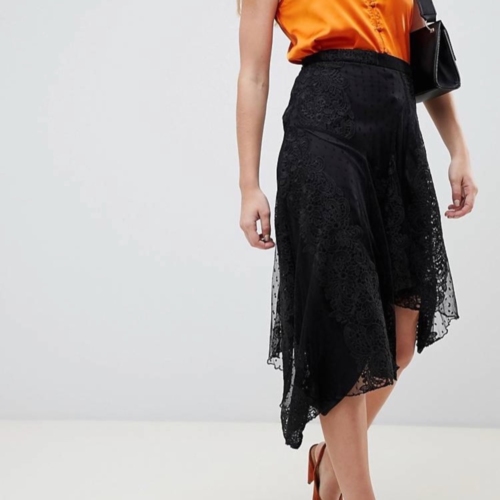NWT Asymmetrical black skirt
